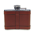 Tourbon água licor álcool recipiente garrafa de vinho flagon 4oz couro gravado aço inoxidável hip flask